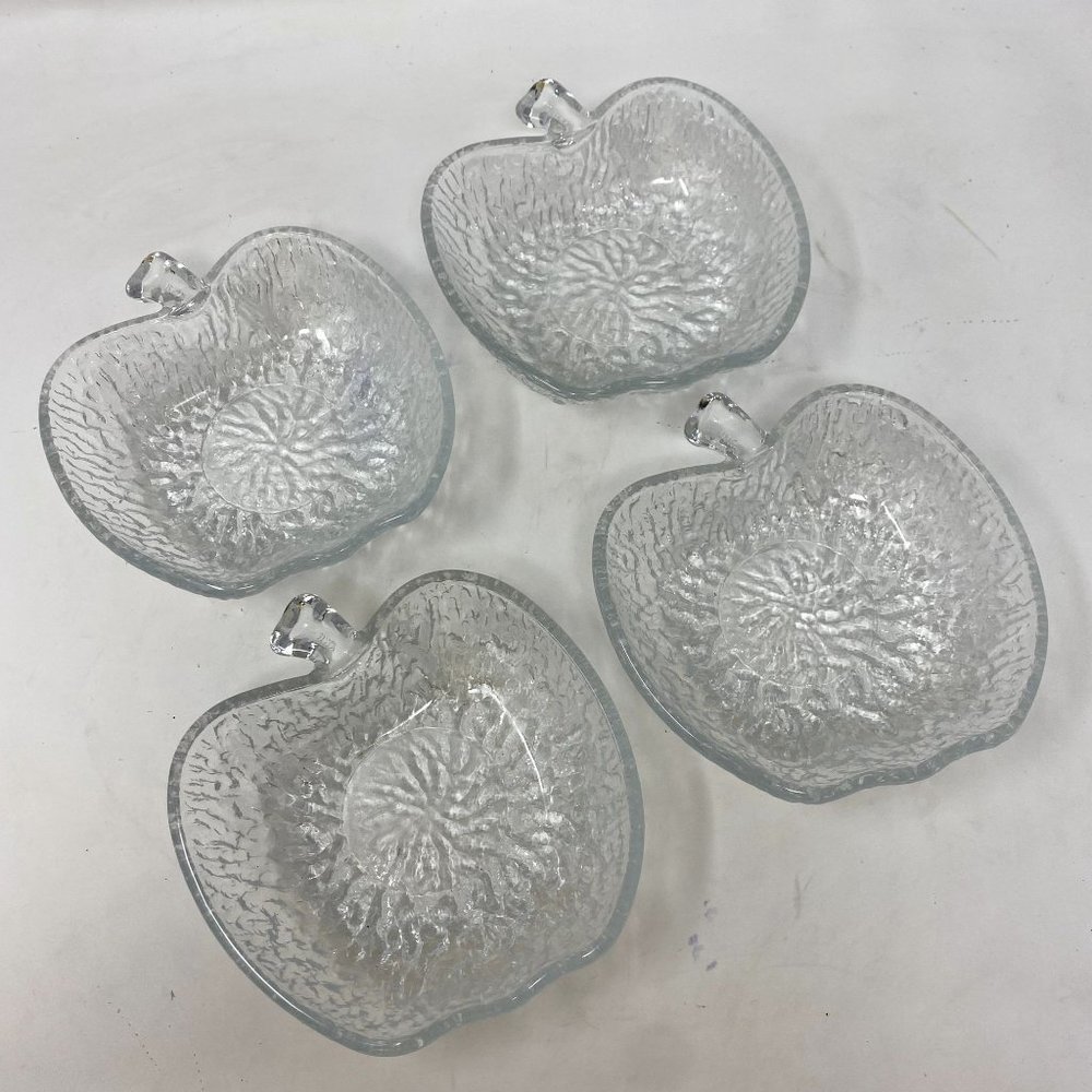 Italian Glass Apple bowls, set of 4